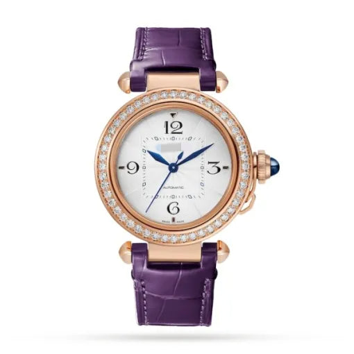 CTR003 Women Automatic Silver Alligator Watch 08016