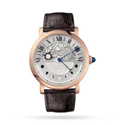 CTR004 Men Automatic Silver Leather Watch 08024