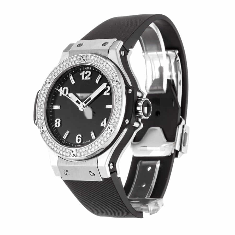 HBT001 Steel Black Dial Diamond Bezel 07028