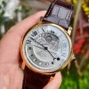 CTR004 Men Automatic Silver Leather Watch 08024