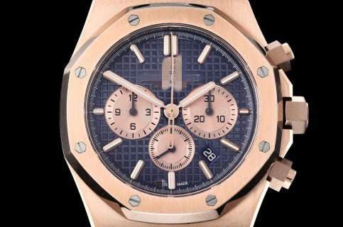 A-P001 Gloden Bezel Black Dial Feather Strap 16001