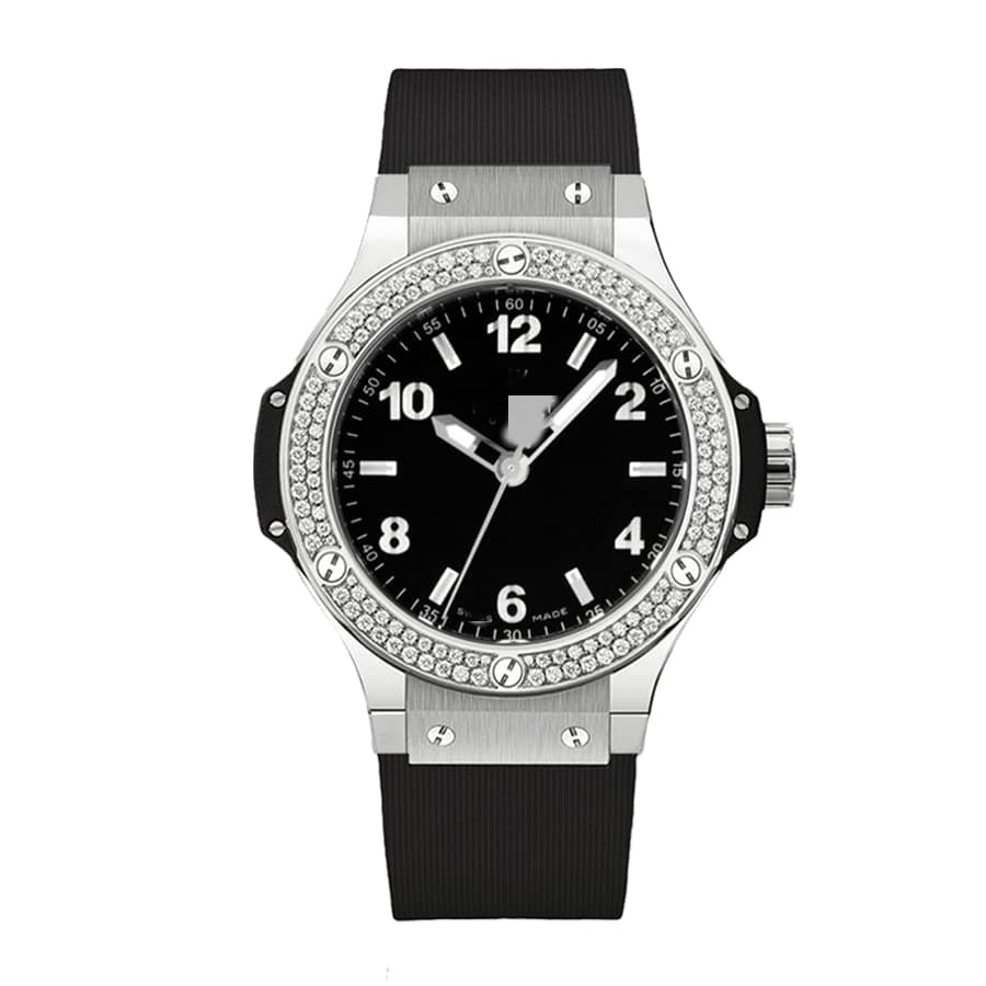 HBT001 Steel Black Dial Diamond Bezel 07028