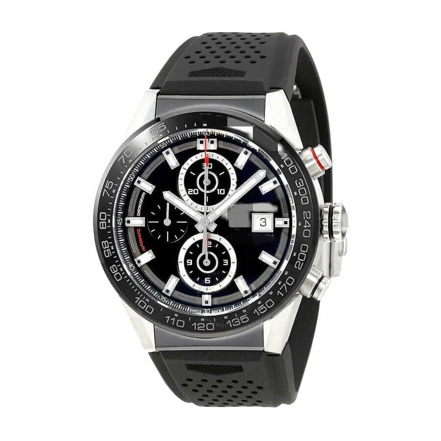 TGH001 Stainless Steel Black Dial Rubber Strap