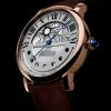 CTR004 Men Automatic Silver Leather Watch 08024
